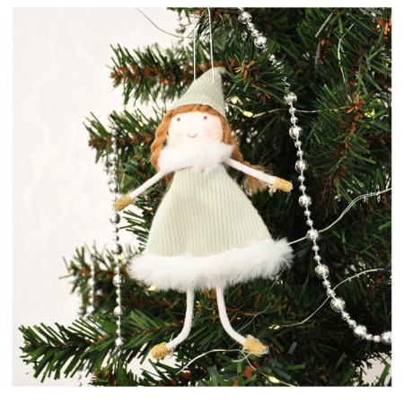 Yılbaşı Ağaç Dekor Süsü Peluş Yılbaşı Meleği Gri18 cm