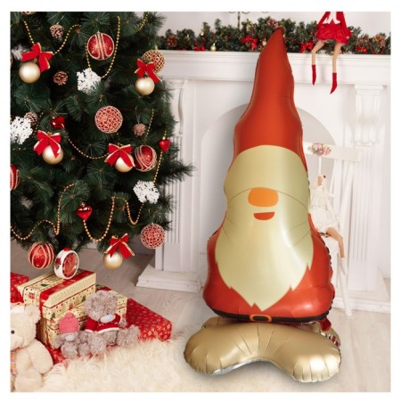 Yılbaşı Noel Baba Cüce Ayaklı Folyo Balon 146x63 cm