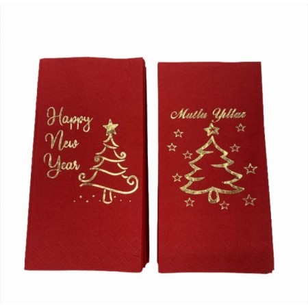 Yılbaşı Peçetesi Kırmızı 2 li Set