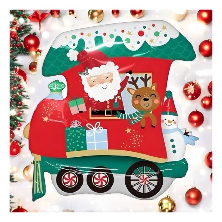 Yılbaşı Temalı Tren Folyo Balon 66x60 cm