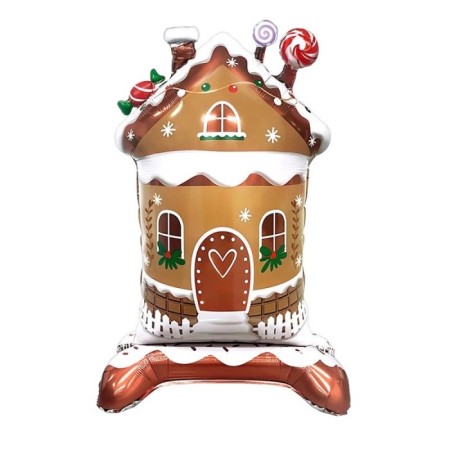 Ayaklı Şeker Evi Folyo Balon 120x70 cm