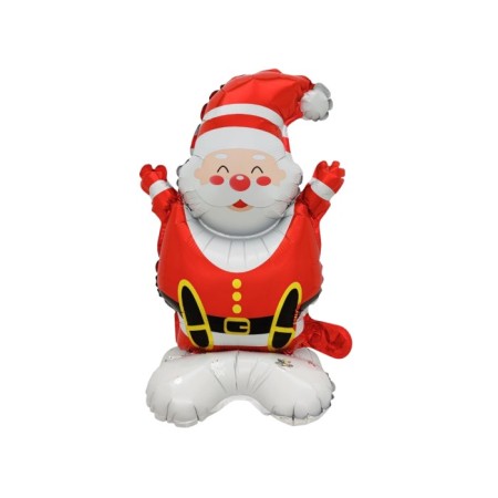 Ayaklı Küçük Oturan Noel Baba Folyo Balon 59x35 cm