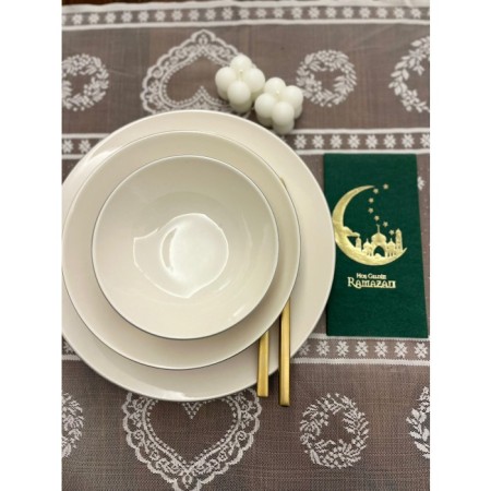 Gold Yaldızlı Yeşil Hoşgeldin Ramazan Yeni Ay Desenli Garson Peçete 16 lı
