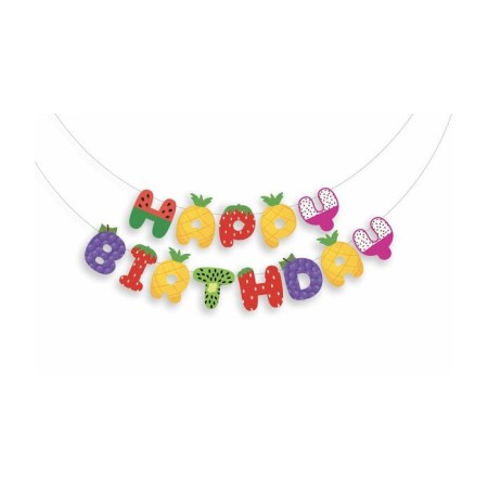 Meyve Temalı Happy Bırthday Banner 2 Metre