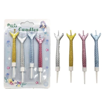 Deniz Kızı Kuyruğu Renkli 12 cm 4 Adet