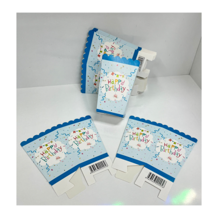 Mavi Happy Bırthday Mısır Kutusu