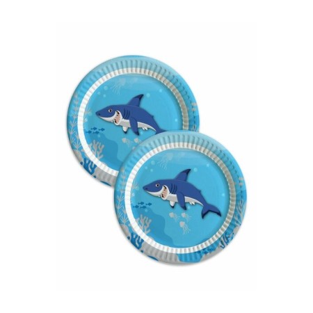 Köpek Balığı Temalı Karton Tabak 8 Adet