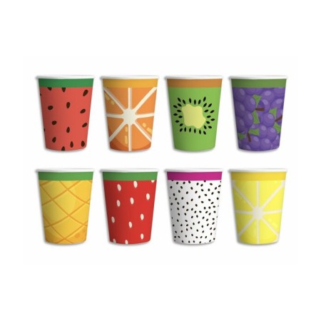 Meyve Temalı Karton Bardak 8 Adet
