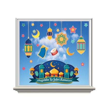 Hoşgeldin Ya Şehri Ramazan Temalı Sticker 50x70 cm