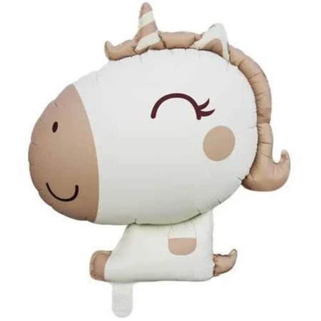Retro Karamel Renk Unicorn Folyo Balon 65x78,5 cm