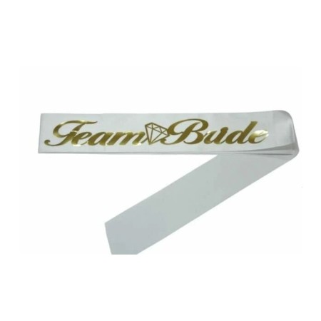 Team Bride Gold Yazılı Beyaz Kuşak