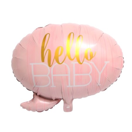 Hello Baby Pembe Folyo Balon 60 cm