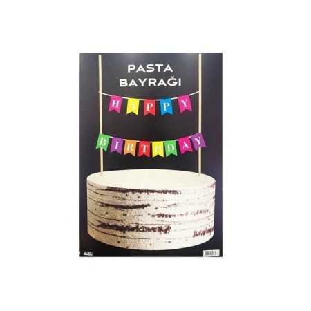 Happy Bırthday Pasta Süsü Renkli