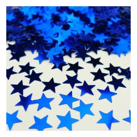 Şeffaf Balon İçi Konfeti Mavi Yıldız