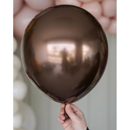 50 Adet Krom Kahverengi Balon 10 inç