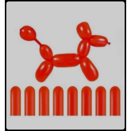 Sosis Balon Kırmızı Renk 10 lu