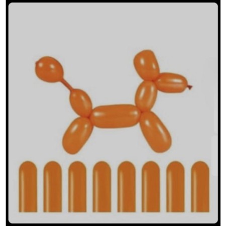 Sosis Balon Turuncu Renk 10 lu