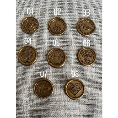 El Yapımı Gold Mum Mühür Modelleri 25 Adet