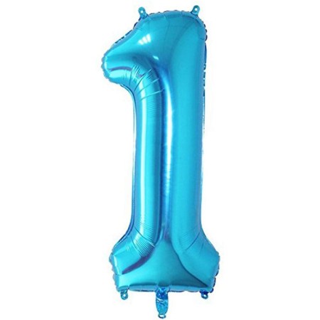 1 Rakam Mavi Folyo Balon 40 inç 100 cm