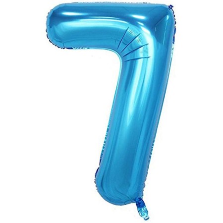 7 Rakam Mavi Folyo Balon 40 inç 100 cm