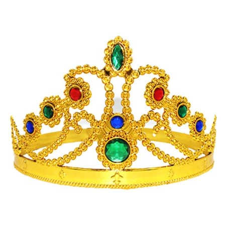 Plastik Kraliçe Taç Altın Renk