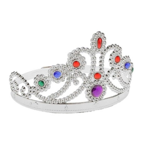 Plastik Kraliçe Taç Gümüş Renk