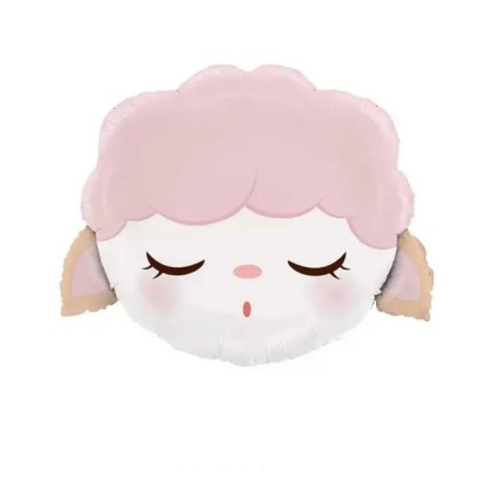 Pembe Kuzu Folyo Balon 50x52 cm