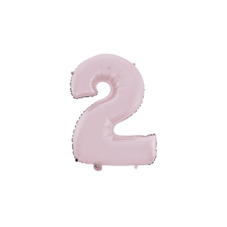 2 Rakam Mat Pembe Folyo Balon 26 inç 66 cm