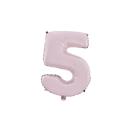 5 Rakam Mat Pembe Folyo Balon 26 inç 66 cm