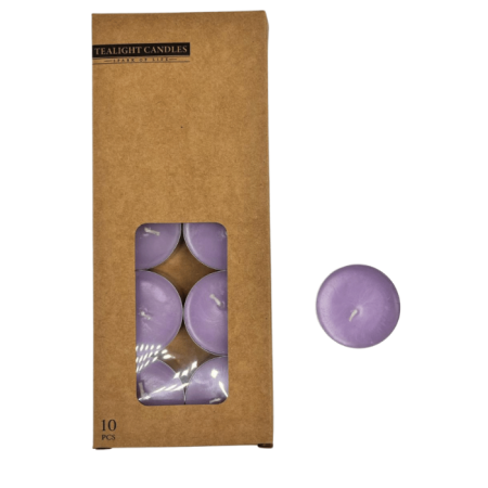 10 Gr Kokulu Tealight Mum Lila 10 Adet