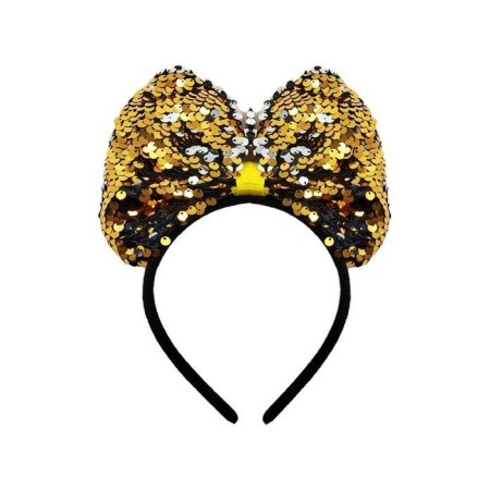 Fiyonklu Taç Pullu Payetli Gold