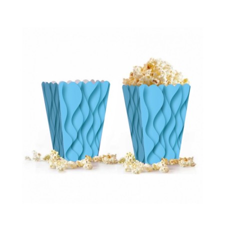 Dalgalı Mavi Mısır Kutusu 8 Adet