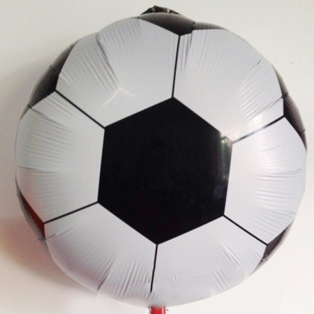 Siyah Beyaz Baskılı Yuvarlak Folyo Balon