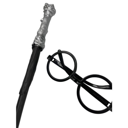 Halloween Sihirbaz Asa ve Gözlük Seti 2 Parça