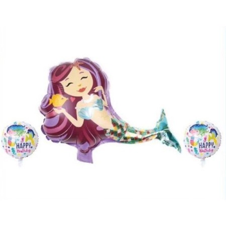 Deniz Kızı 3 lü Folyo Balon