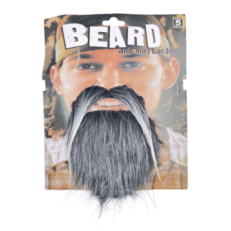 Takma Kendinden Yapışkanlı Sakal Bıyık Beyaz Geçişli