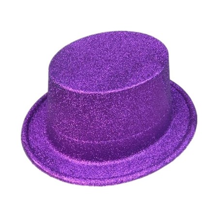 Mor Renkli Lazer Oval Simli Şapka 30x10 cm