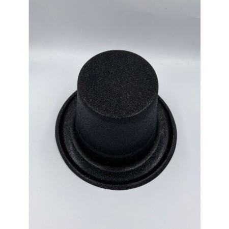 Siyah Renkli Lazer Oval Simli Şapka 30x10 cm