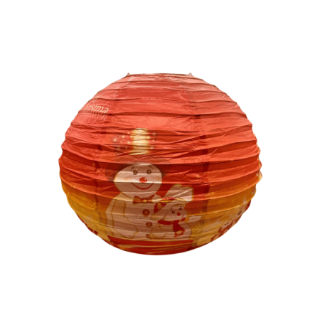 Yılbaşı Temalı Japon Feneri Kırmızı 40 cm