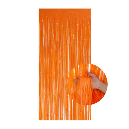 Metalik Turuncu Arka Fon Süs 1 Adet 100x200 cm