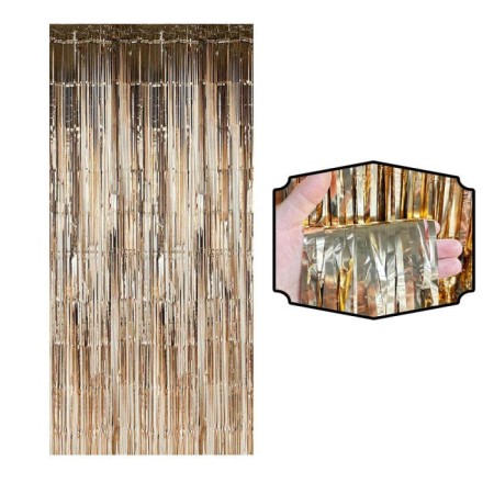 Metalik Açık Altın Renk Arka Fon Süs 100x200 cm