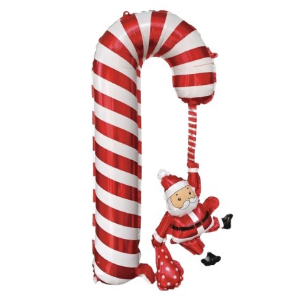 Noel Babalı Baston Folyo Balon 70x48 cm