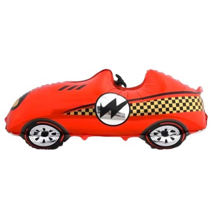 Büyük Retro Kırmızı Yarış Arabası Folyo Balon 110x49 cm