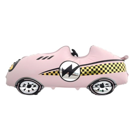 Büyük Retro Pembe Yarış Arabası Folyo Balon 110x49 cm