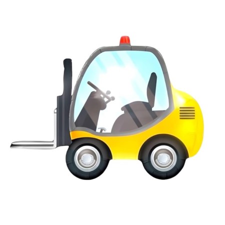 Sarı Forklif Folyo Balon 74x55