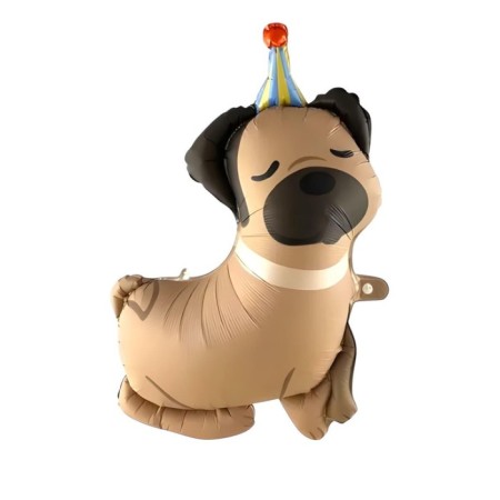 Retro Şapkalı Köpek Folyo Balon 75x54 cm