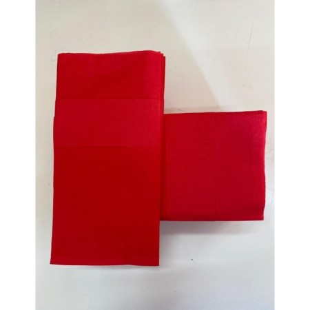 Air Laid Kanguru (Cepli) Peçete, Kumaş Hissi Veren 12 Adet 40x40 CM Avrupa Kalite Servis,Yumuşak Dayanıklı Ve Şık Kırmızı Renkli