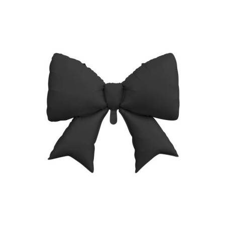 Retro Siyah Fiyonk Folyo Balon 98x75 cm