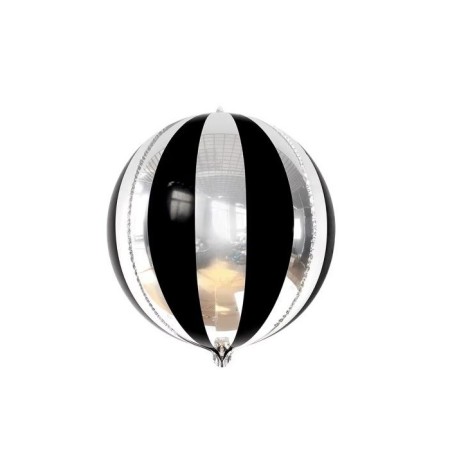 Siyah Gümüş Disco Folyo Balon 22 inç