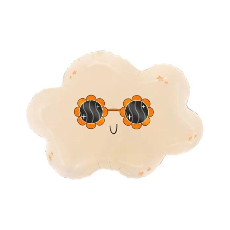 Retro Gözlüklü Bulut Folyo Balon 58x44 cm